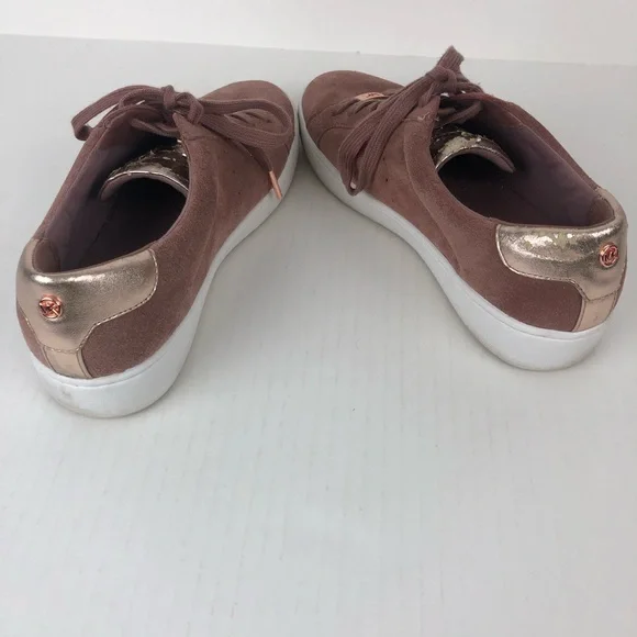 Michael Kors Women's Dusty Rose Suede Sneakers - Picture 10 of 15